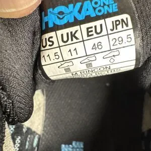 Hoka Rincon Men 11.5 UK11 EU46 Black Blue Green-light #1015 Hoka One One | Shoes | Hoka Rincon Men 15 Uk11 Eu46 Black  main image 4